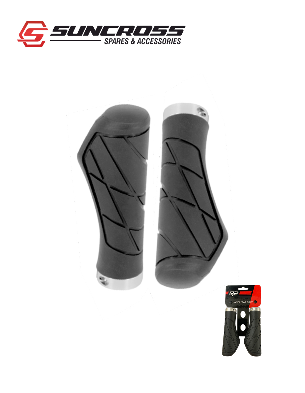 suncross bicycle handle grip with alloy clamp 2
