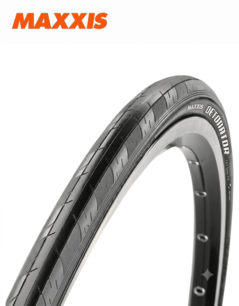 MAXXIS DETONATOR M203 700X25C BLACK WIRED ROAD BIKE TYRE