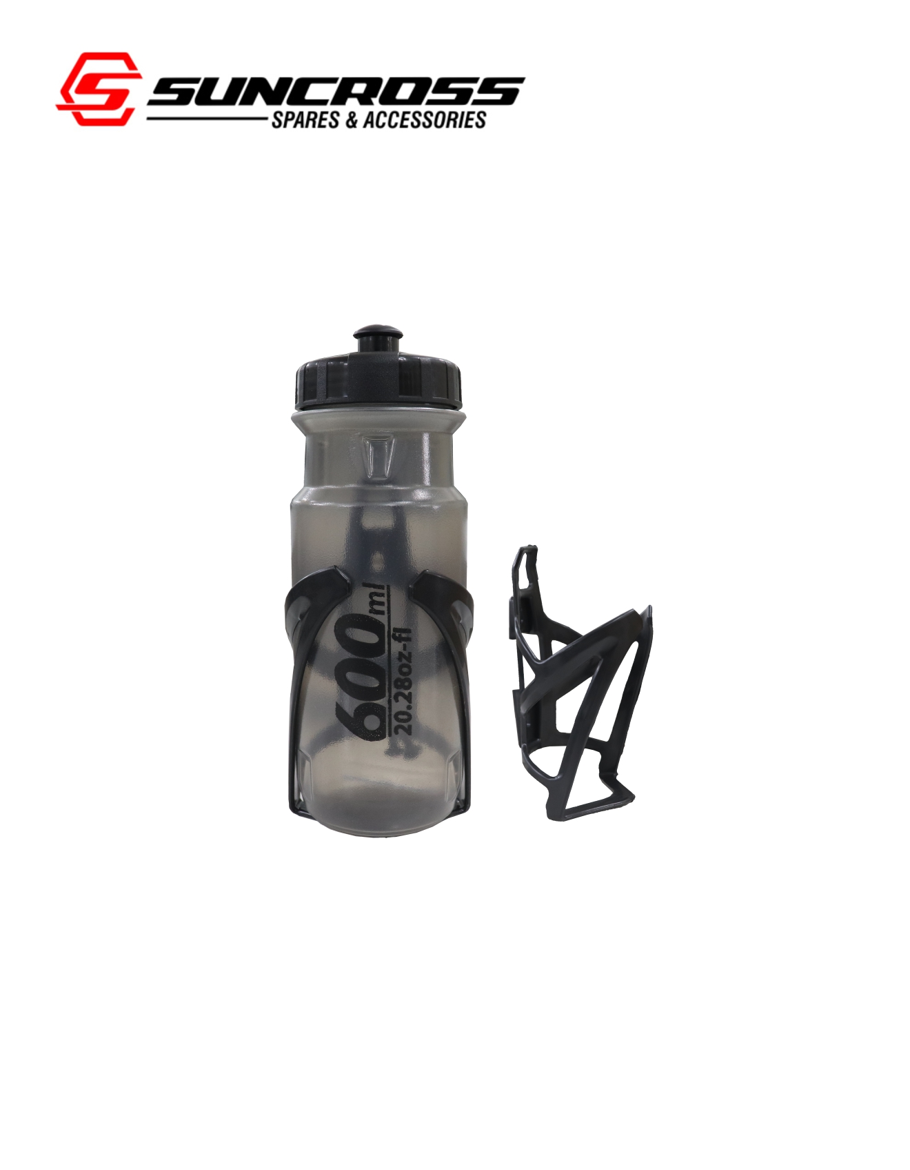 cycling water bottle cage translucent 600ml