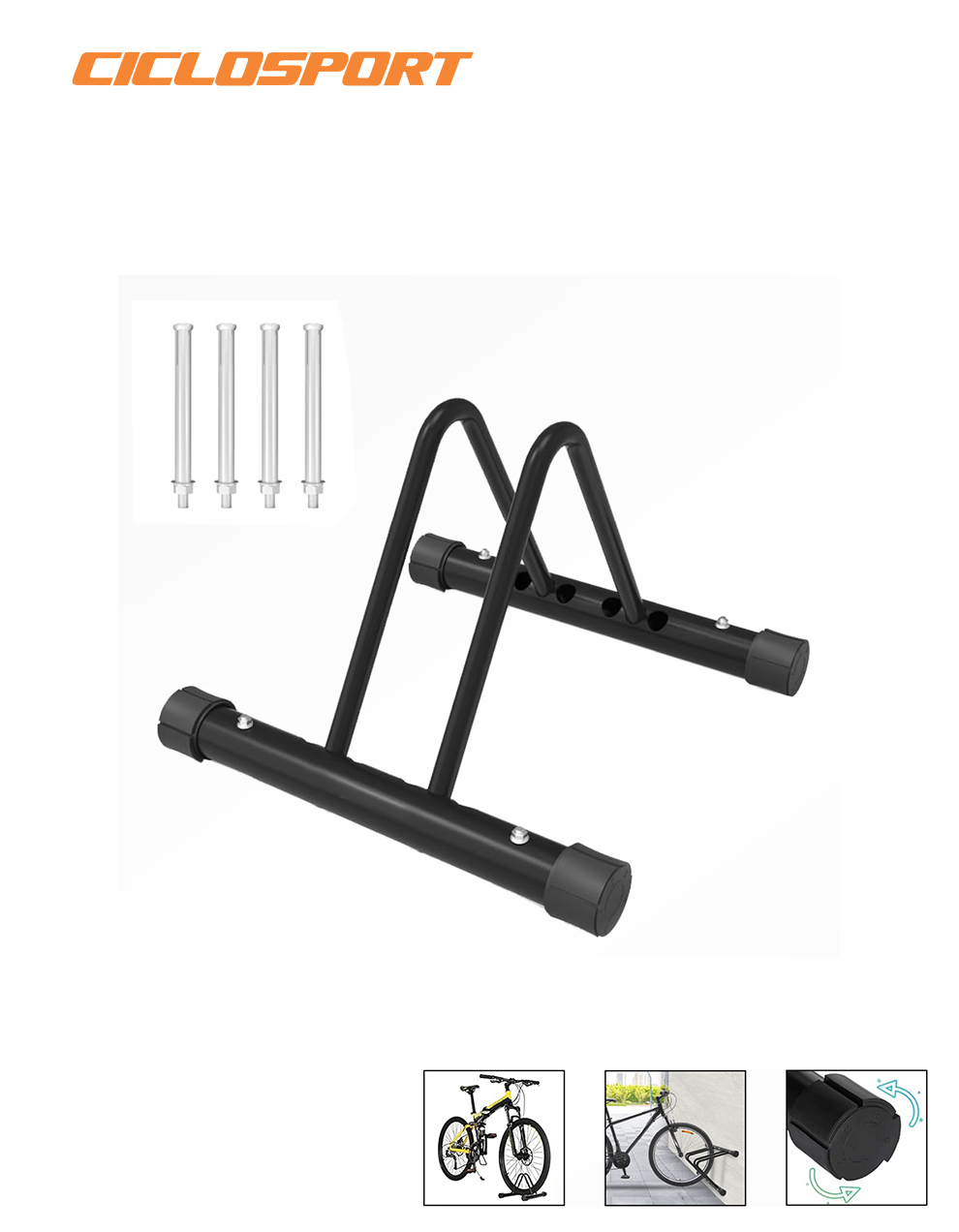 ciclosport bike wall rack display stand