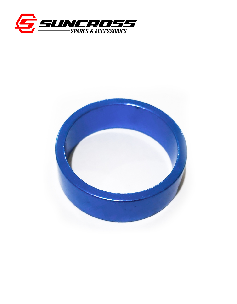 blue alloy spacer for bicycle headset fitting